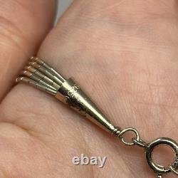 Vintage Sterling 925 Liquid Silver Malachite Choker Necklace 15 Native American