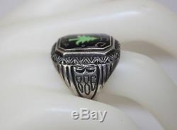 Vintage Sterling Mens Ring C. C. C. USA Civilian Conservation Corps Sz 6.25 1934