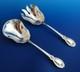 Vintage Sterling Silver 2 Piece Salad Set With Floral Design (978)