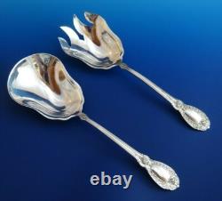 Vintage Sterling Silver 2 Piece Salad Set with Floral Design (978)