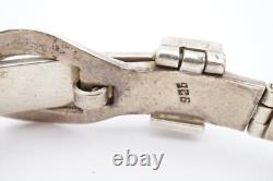 Vintage Sterling Silver 925 Belt Buckle Bangle Bracelet 7.25