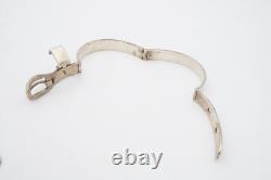 Vintage Sterling Silver 925 Belt Buckle Bangle Bracelet 7.25