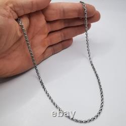 Vintage Sterling Silver 925 Chain Necklace Handmade Signed 9.71g Unisex