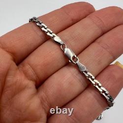 Vintage Sterling Silver 925 Fashion Chain Necklace Unisex Jewelry Marked 10.7g