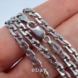 Vintage Sterling Silver 925 Fashion Chain Necklace Unisex Jewelry Marked 10.7g