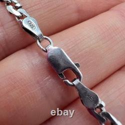 Vintage Sterling Silver 925 Fashion Chain Necklace Unisex Jewelry Marked 10.7g