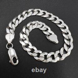 Vintage Sterling Silver 925 Men's Chain Bracelet Italy Curb Link