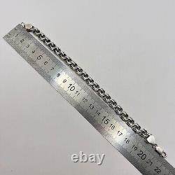Vintage Sterling Silver 925 Men's Women's Chain Bracelet Marked 20.4 gram gift