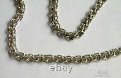 Vintage Sterling Silver 925 Necklace Chain Anchor Men's Womens Brook 30.82 gr