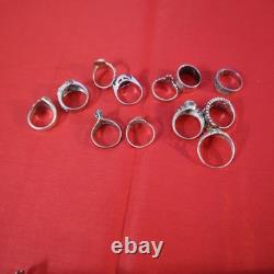 Vintage Sterling Silver 925 Rings Lot Of 12 rings wow as shown over 50g