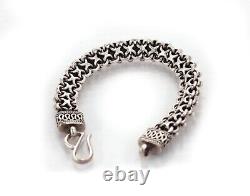 Vintage Sterling Silver 925 Signed Round Beads Beaded Bracelet