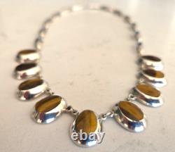 Vintage Sterling Silver 925 Tigers Eye Gem Stones Texco