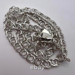 Vintage Sterling Silver 925 Women's Men's Jewelry Chain Necklace Marked 21.5 gr