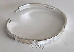 Vintage Sterling Silver 950 Mother Of Pearl Bangle/bracelet Perfect Gift Quality