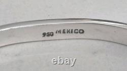 Vintage Sterling Silver 950 Mother Of Pearl Bangle/bracelet Perfect Gift Quality