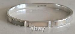 Vintage Sterling Silver 950 Mother Of Pearl Bangle/bracelet Perfect Gift Quality