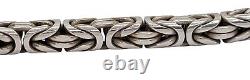 Vintage Sterling Silver Bali Byzantine Bracelet 8mm 8in