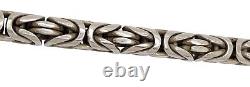 Vintage Sterling Silver Bali Byzantine Bracelet 8mm 8in