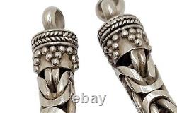 Vintage Sterling Silver Bali Byzantine Bracelet 8mm 8in