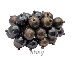 Vintage Sterling Silver Ball Bead Charm Ring 950 Silver