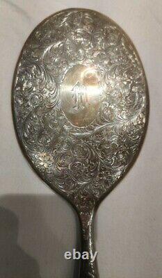 Vintage Sterling Silver Birks Massive Vanity/Hand Mirror Etched