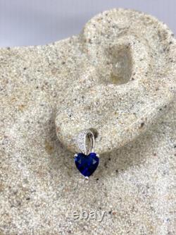 Vintage Sterling Silver Blue Iolite Earrings