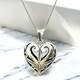 Vintage Sterling Silver Boho Heart Pendant Ornate Scroll Design