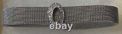 Vintage Sterling Silver Bracelet, Heavy Duty Nice Fiber Look Design, 20 Nice Spa