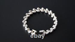 Vintage Sterling Silver Bracelet Women's Braided Fine Jewellery Hallmarked 24g