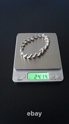 Vintage Sterling Silver Bracelet Women's Braided Fine Jewellery Hallmarked 24g