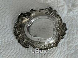 Vintage Sterling Silver Clover Pattern Motif Bon Bon Dish, 67 grams