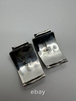 Vintage Sterling Silver DB Navajo Turquoise Watch Tips 17mm And 14mm Lug Width