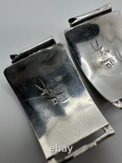 Vintage Sterling Silver DB Navajo Turquoise Watch Tips 17mm And 14mm Lug Width