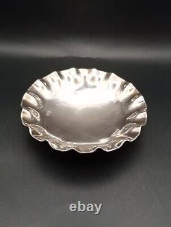 Vintage Sterling Silver Dish Pin Crimped Edge Hallmarked 64g Collectable 1944