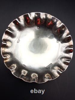 Vintage Sterling Silver Dish Pin Crimped Edge Hallmarked 64g Collectable 1944