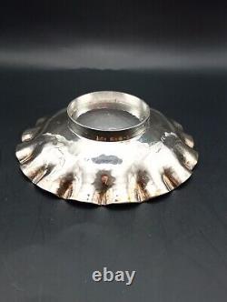 Vintage Sterling Silver Dish Pin Crimped Edge Hallmarked 64g Collectable 1944