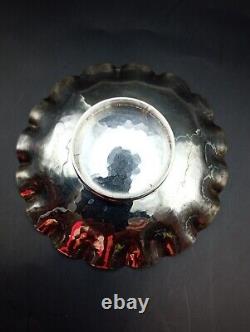 Vintage Sterling Silver Dish Pin Crimped Edge Hallmarked 64g Collectable 1944