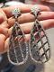 Vintage Sterling Silver Earrings Antique Black Rhodium Silver Collection