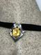 Vintage Sterling Silver Golden Lemon Citrine Choker Pendant