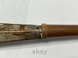 Vintage Sterling Silver Handle Wooden Fork & Spoon Salad Server Set BLOOMINGDALE