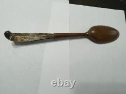 Vintage Sterling Silver Handle Wooden Fork & Spoon Salad Server Set BLOOMINGDALE
