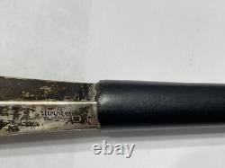 Vintage Sterling Silver Handle Wooden Fork & Spoon Salad Server Set BLOOMINGDALE