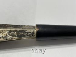 Vintage Sterling Silver Handle Wooden Fork & Spoon Salad Server Set BLOOMINGDALE