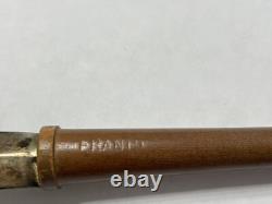 Vintage Sterling Silver Handle Wooden Fork & Spoon Salad Server Set BLOOMINGDALE
