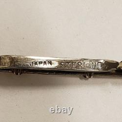 Vintage Sterling Silver Japanese Themed Cocktail Skewers Set of Six Original Box