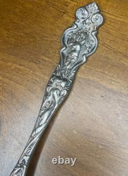Vintage Sterling Silver Large Heavy Serving Goddess Fork