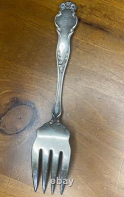 Vintage Sterling Silver Large Heavy Serving Goddess Fork