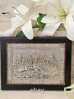 Vintage Sterling Silver Last Supper Jesus Christ GEM Christian Housewarming Icon