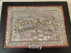 Vintage Sterling Silver Last Supper Jesus Christ GEM Christian Housewarming Icon