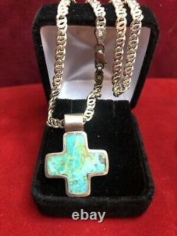 Vintage Sterling Silver Lot Jewelry Southwestern Ring Earring Cross Turquoise